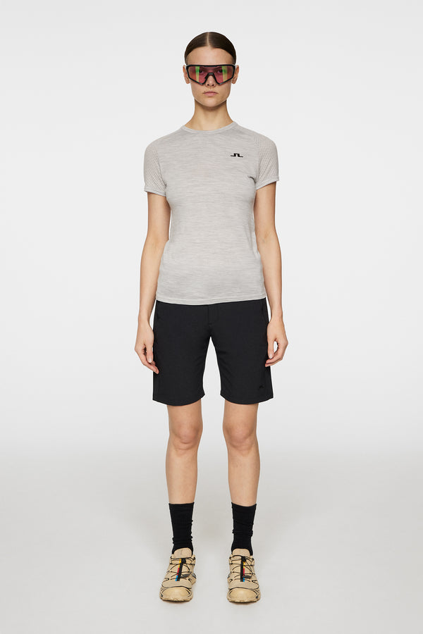 Bella Wool T-shirt / Light Grey Melange