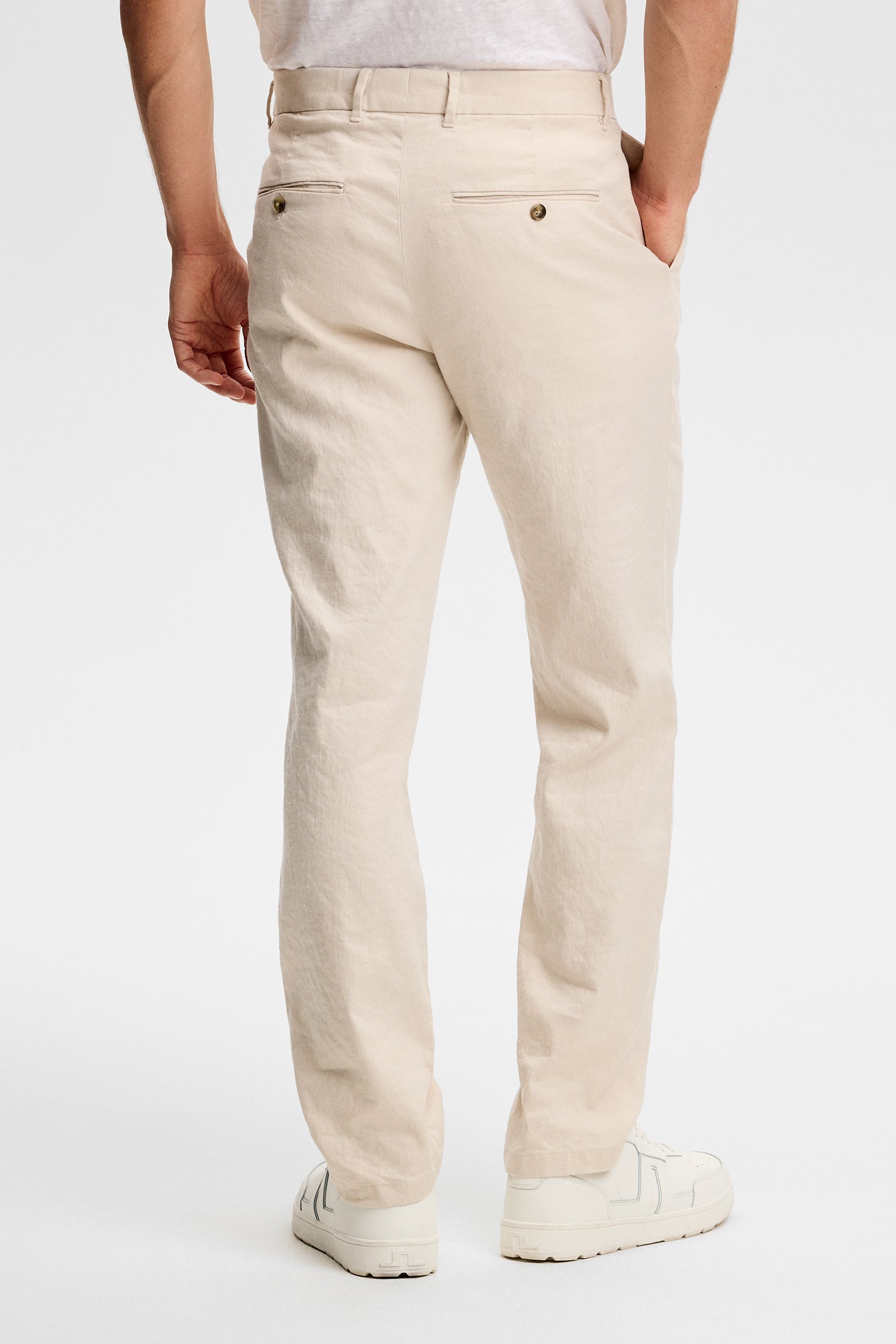 Logan Stretch Linen Pants / Moonbeam | J.Lindeberg Official