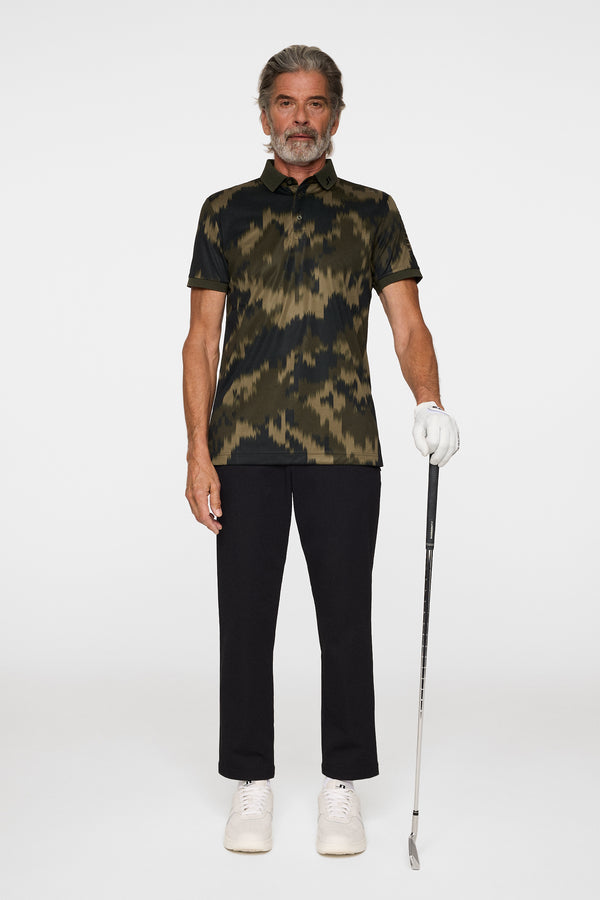 Tour Tech Print Polo / Warp Forest L
