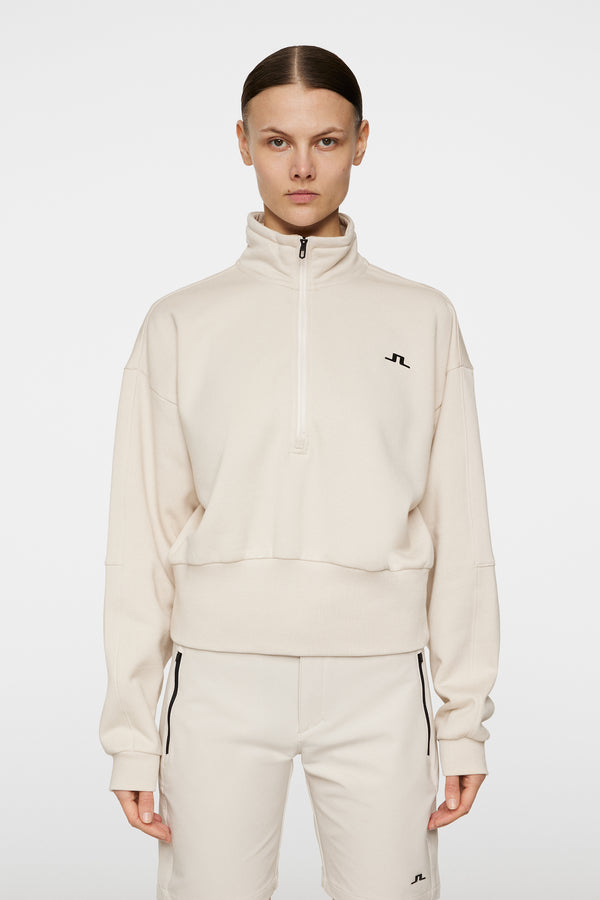 Lucia Zip Mock Neck / Moonbeam