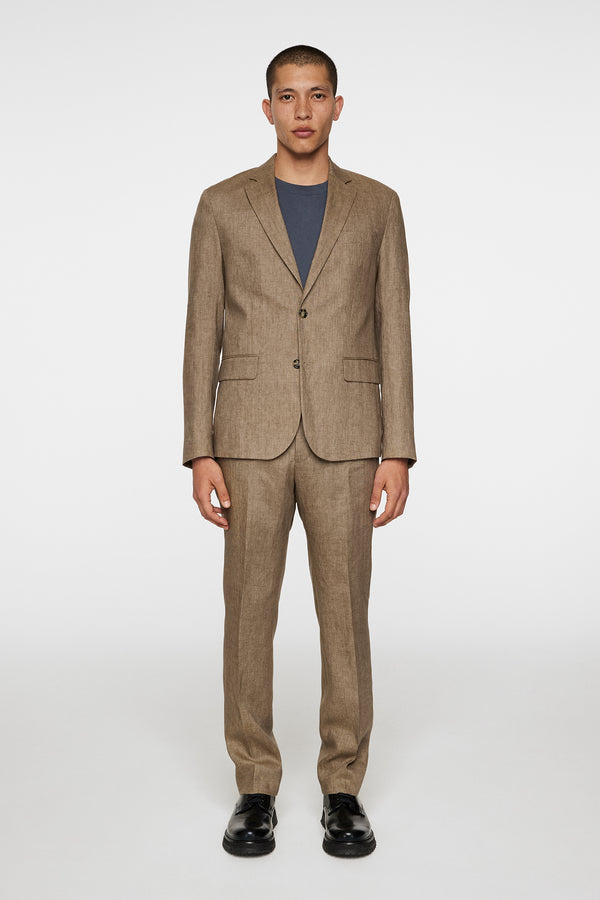 Elton U Super Linen Blazer / Sepia Tint