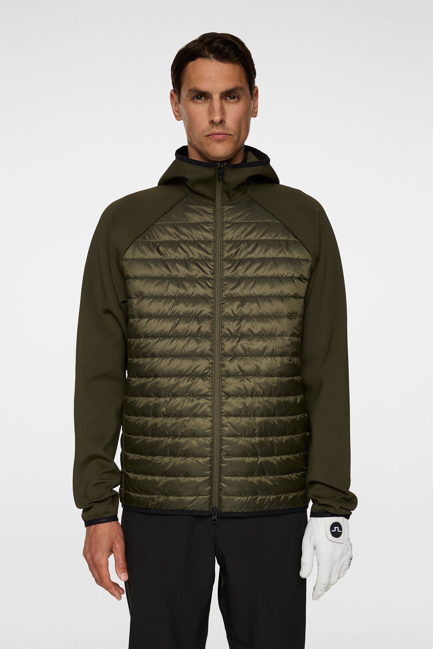 メンズウェア J.Lindeberg cascade hybrid hood jacket Hayden Quilt Hybrid Hood / Forest Green – J.Lindeberg EU