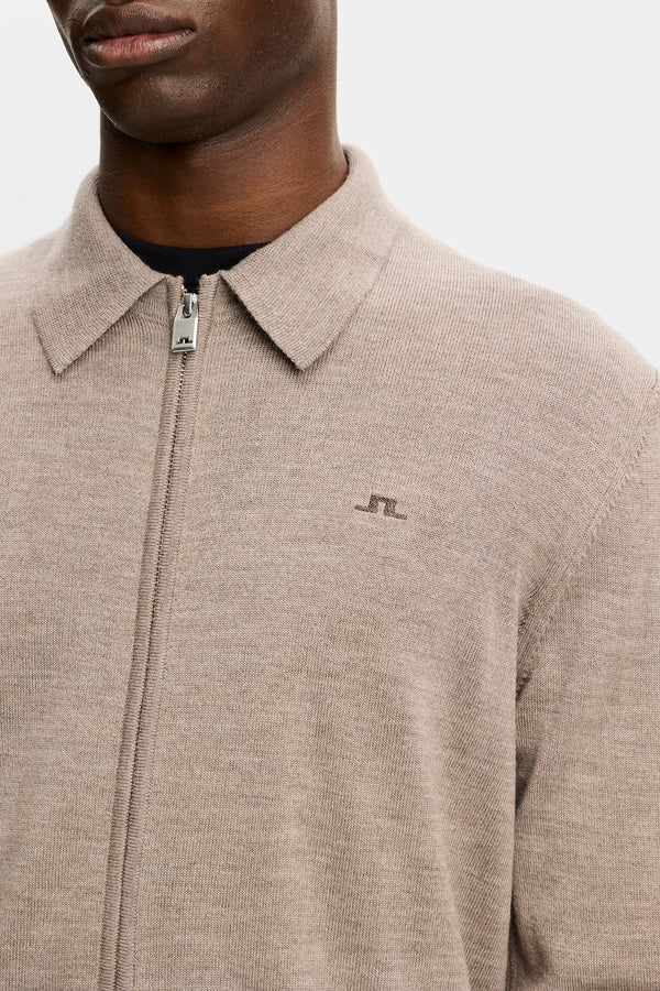 Kaleb Merino Cardigan / Brindle Melange