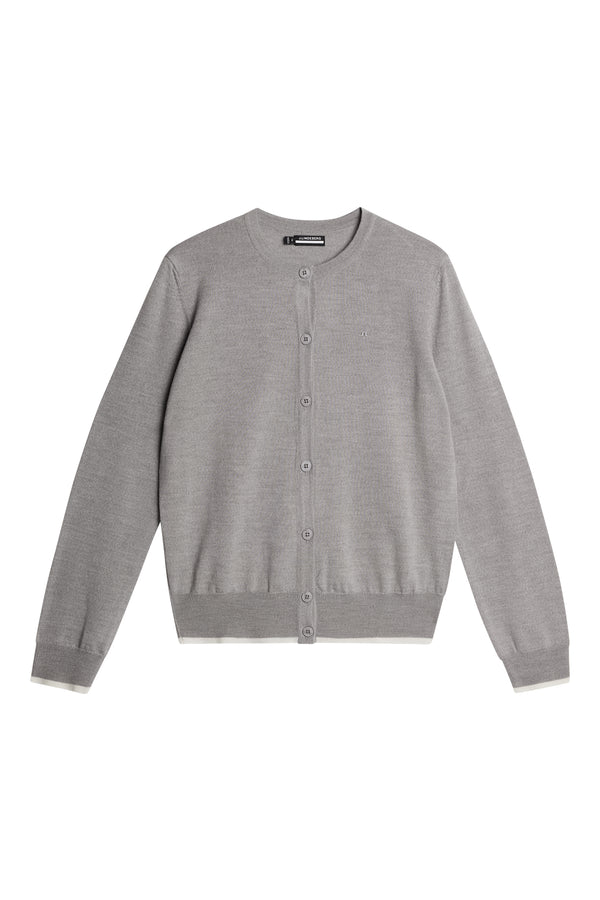 Joanna Knitted Cardigan / Light Grey Melange