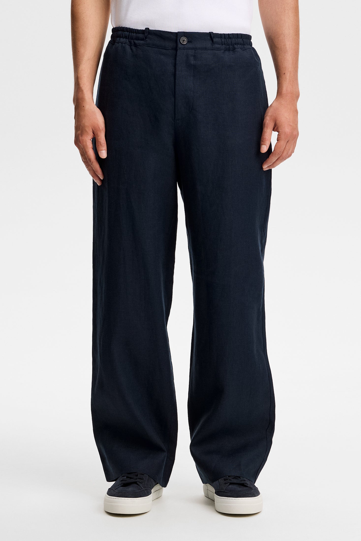 Noah Drape Linen Pants / JL Navy | J.Lindeberg Official