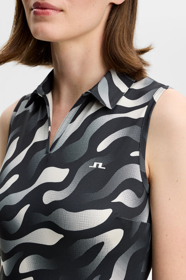 Dana Printed Dress / Bunker Fade Black Moonbeam M