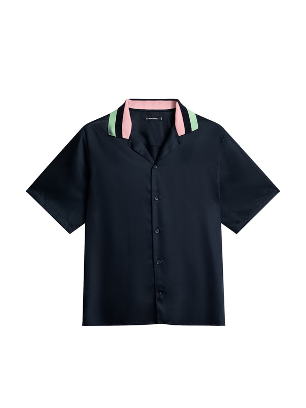 Skala SS Knit Collar Shirt / JL Navy