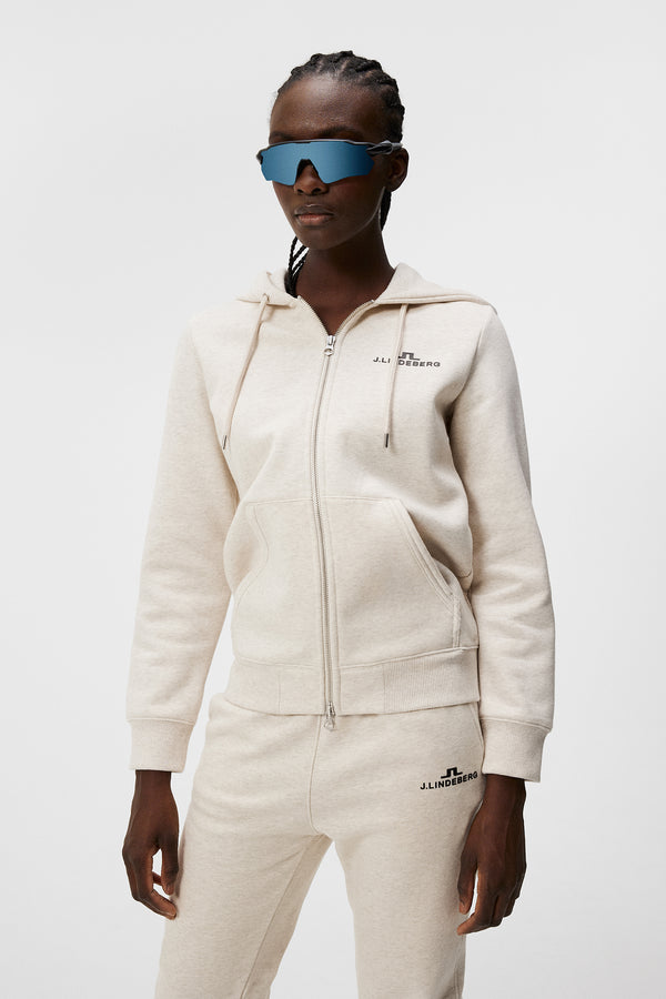W Alpha Zip Hood / Beige Melange