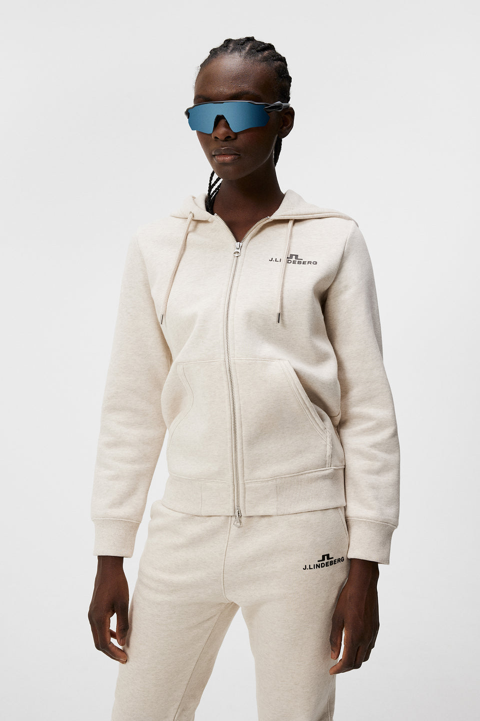 W Alpha Zip Hood / Beige Melange