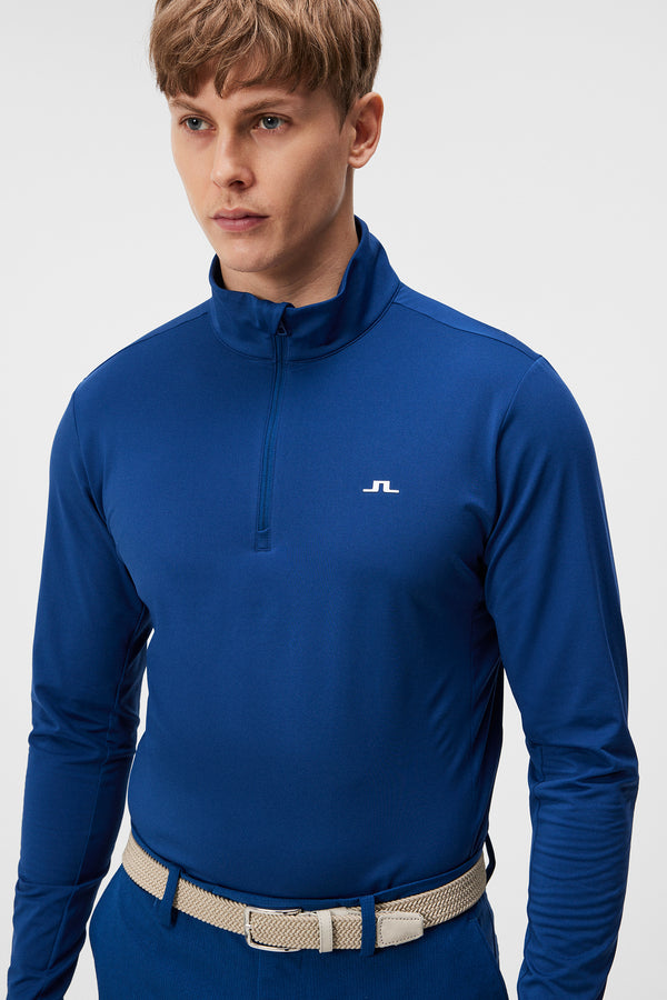 Luke Quarter Zip Mid Layer / Estate Blue