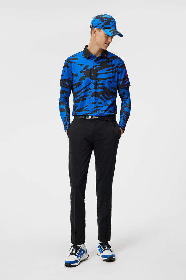 Tour Tech Reg Fit Print Polo / Neptune Nautical Blue