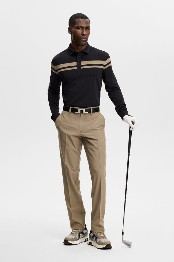 Kenny LS stripe polo / Black