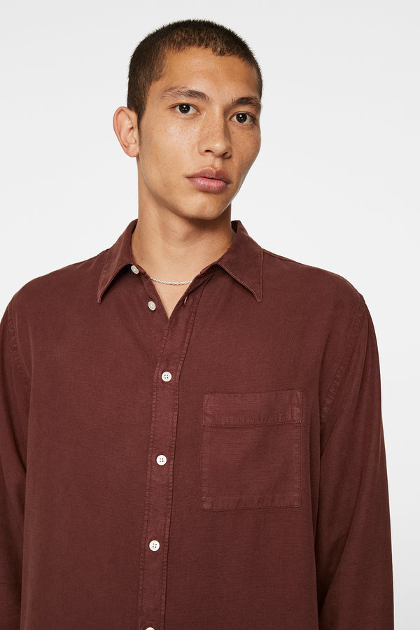 Reg Struct GMD Tencel Shirt / Bitter Chocolate