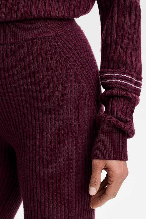 Veda Rib Knit Pants / Winetasting