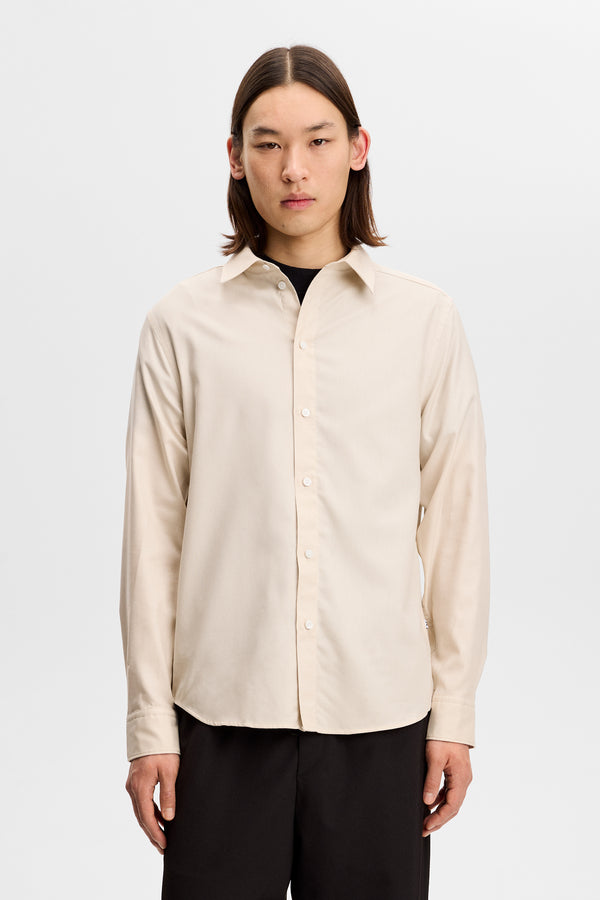 Marlon Cotton Tencel Shirt / Moonbeam