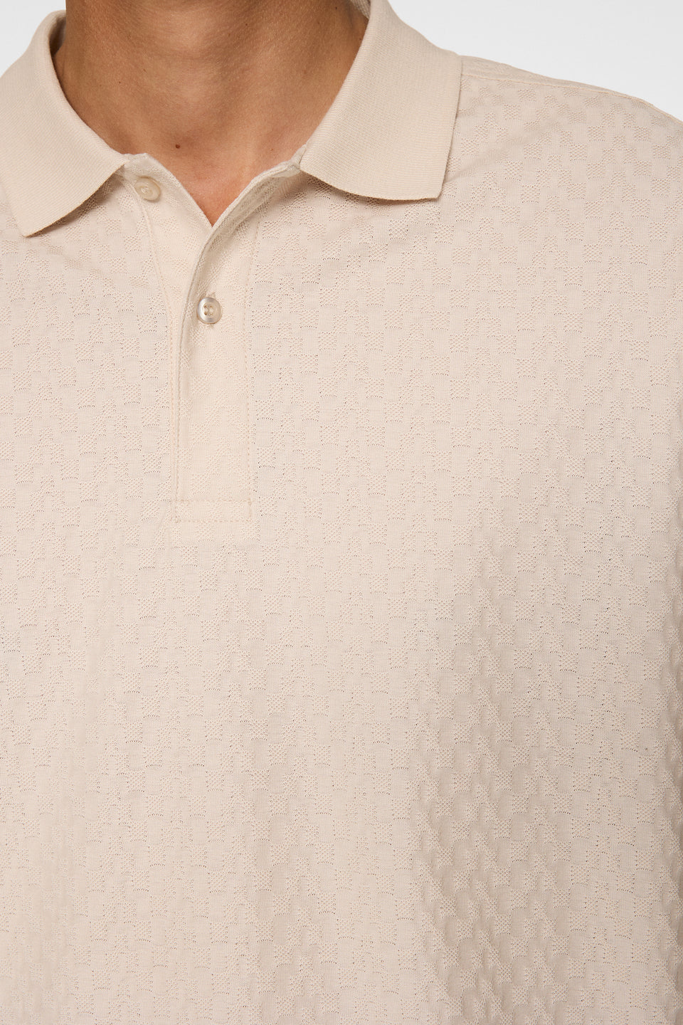Devon Jacquard Polo / Moonbeam