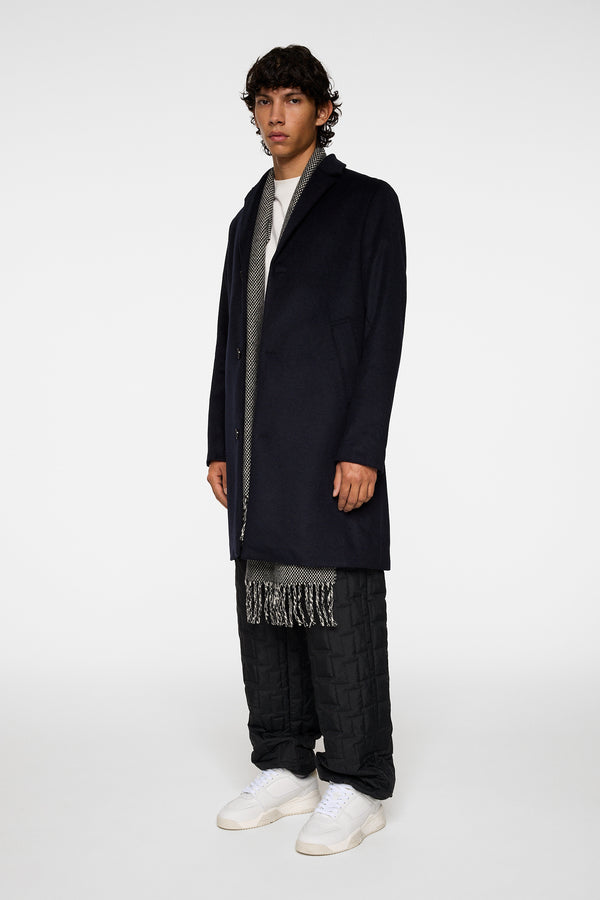 August Melton Cashmere Coat / JL Navy