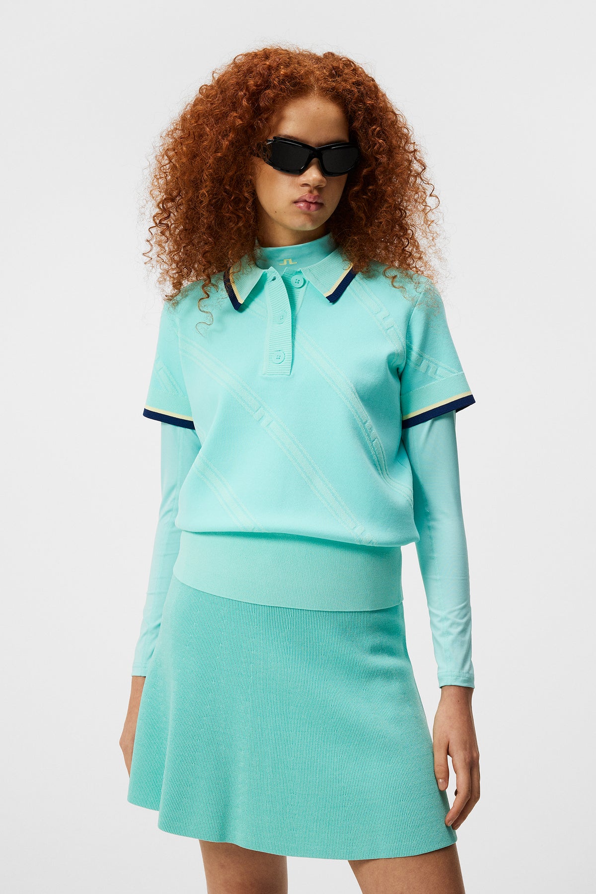 Feline Knitted Shirt / Aruba Blue