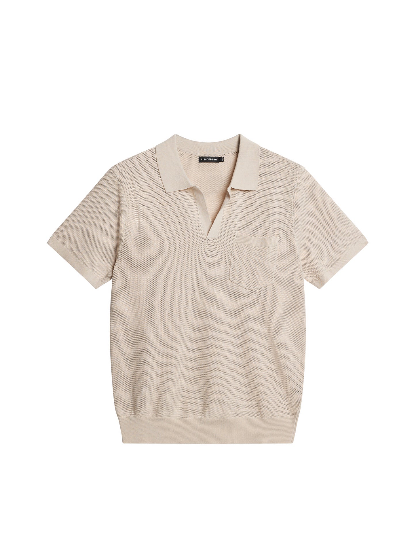 Ben Open Collar Polo / Moonbeam