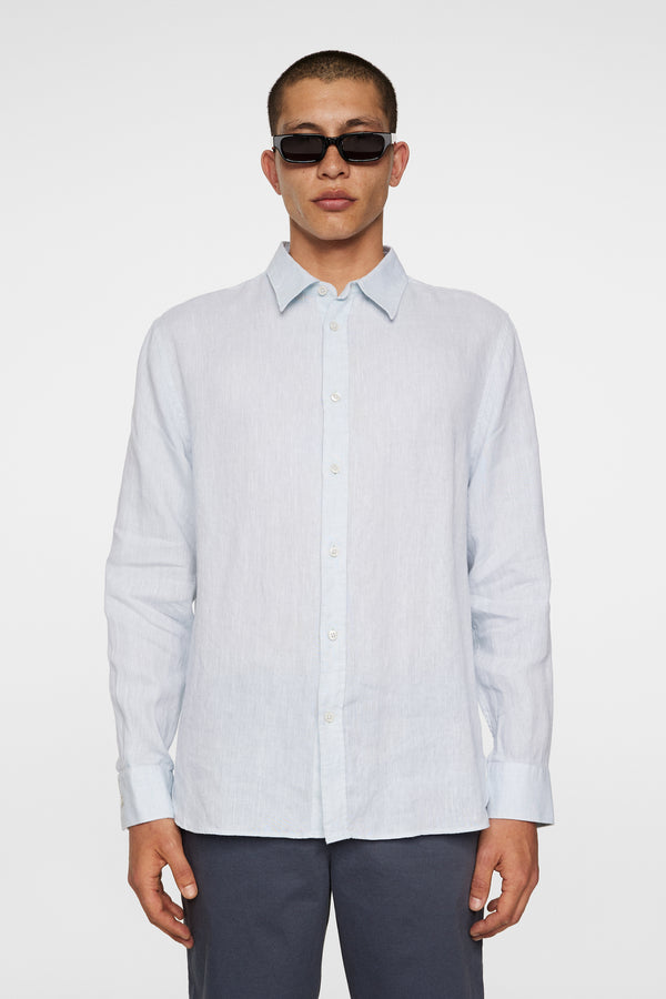 Reg LS Linen Melange Shirt / Winter Sky