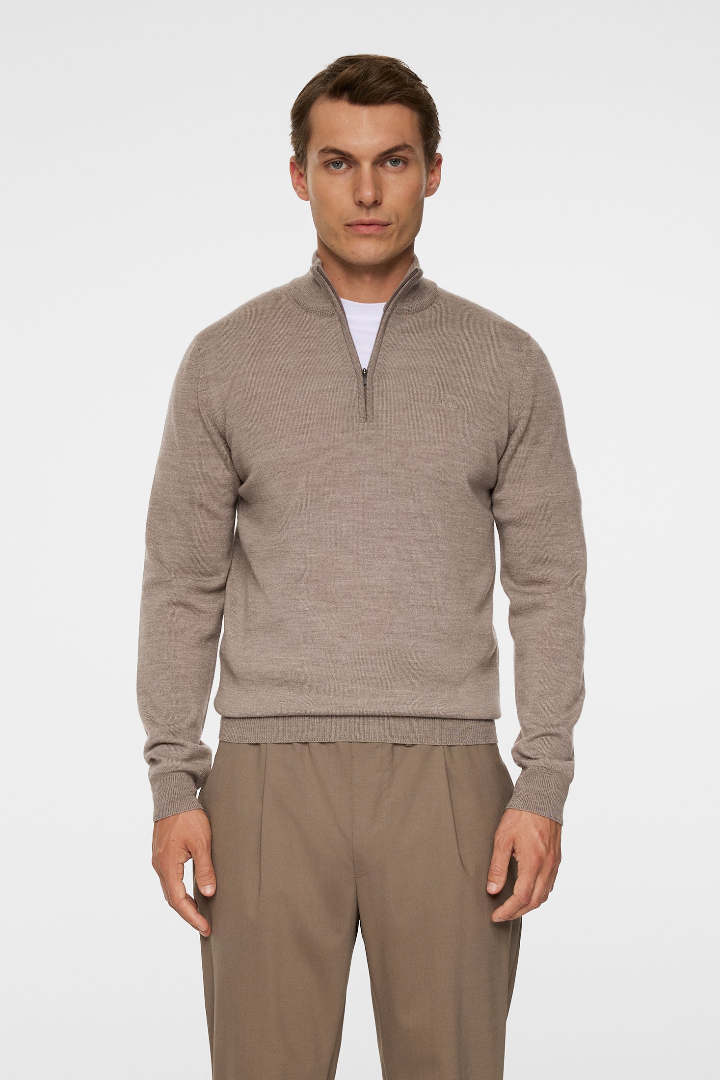 Kiyan Merino Quarter Zip / Brindle Melange – J.Lindeberg EU