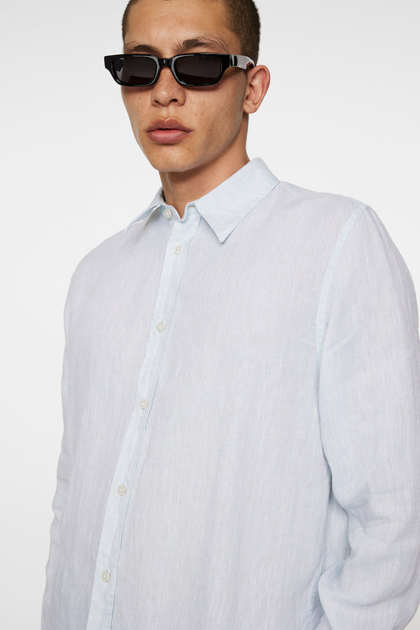 Reg LS Linen Melange Shirt / Winter Sky