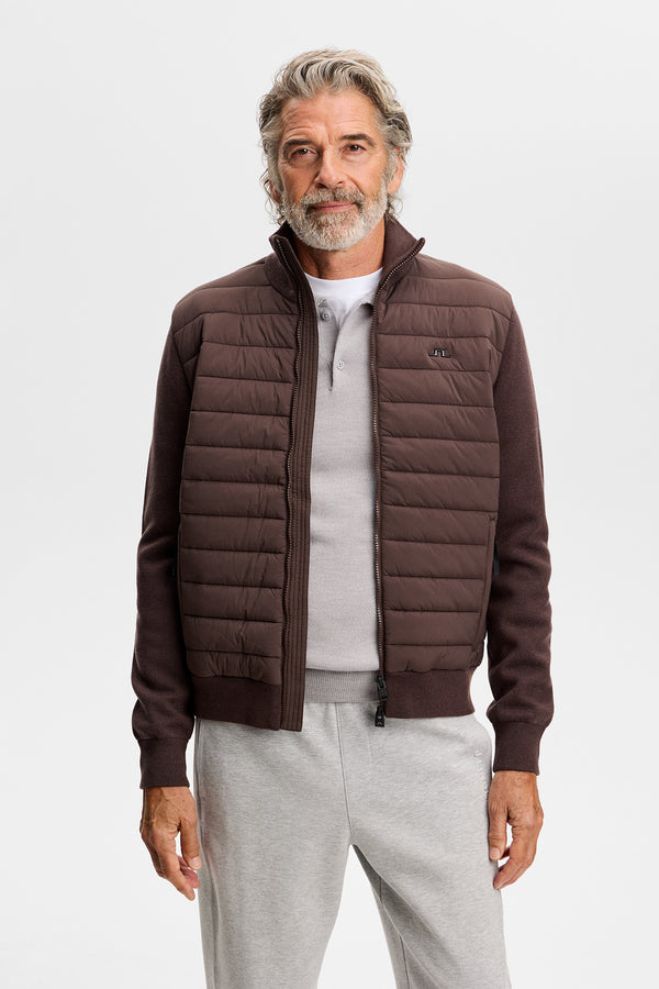 Boen Knit Hybrid Jacket / Seal Brown