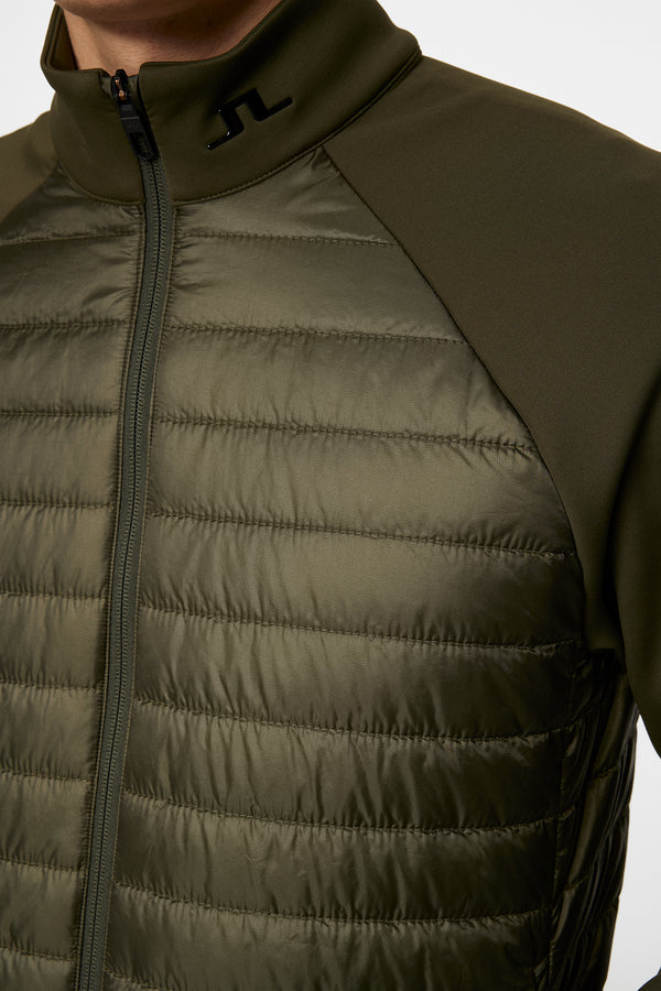 Hayden Quilt Hybrid Jacket / Forest Green