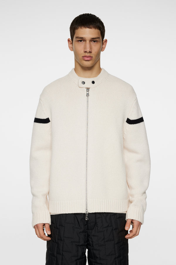Kessler Biker Zip Knit / Moonbeam