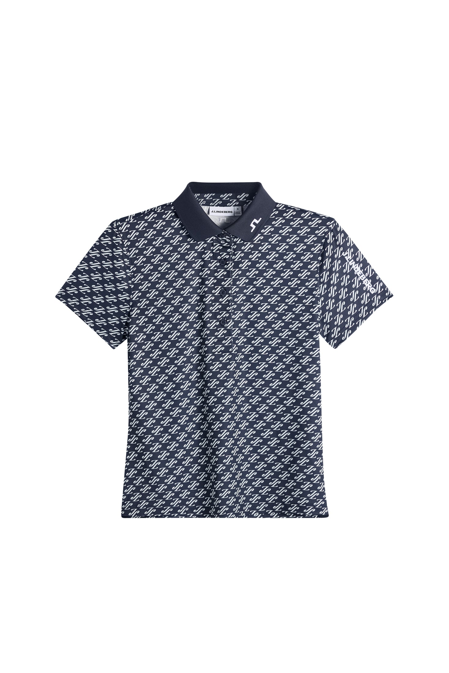 Tour Tech Print Polo / Cardi Jacquard S - JL Navy | J.Lindeberg