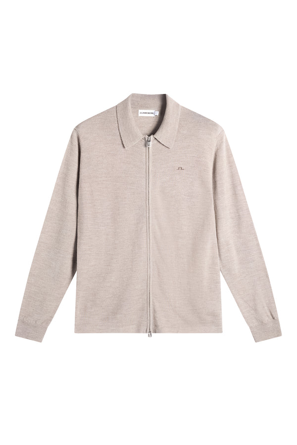 Kaleb Merino Cardigan / Brindle Melange