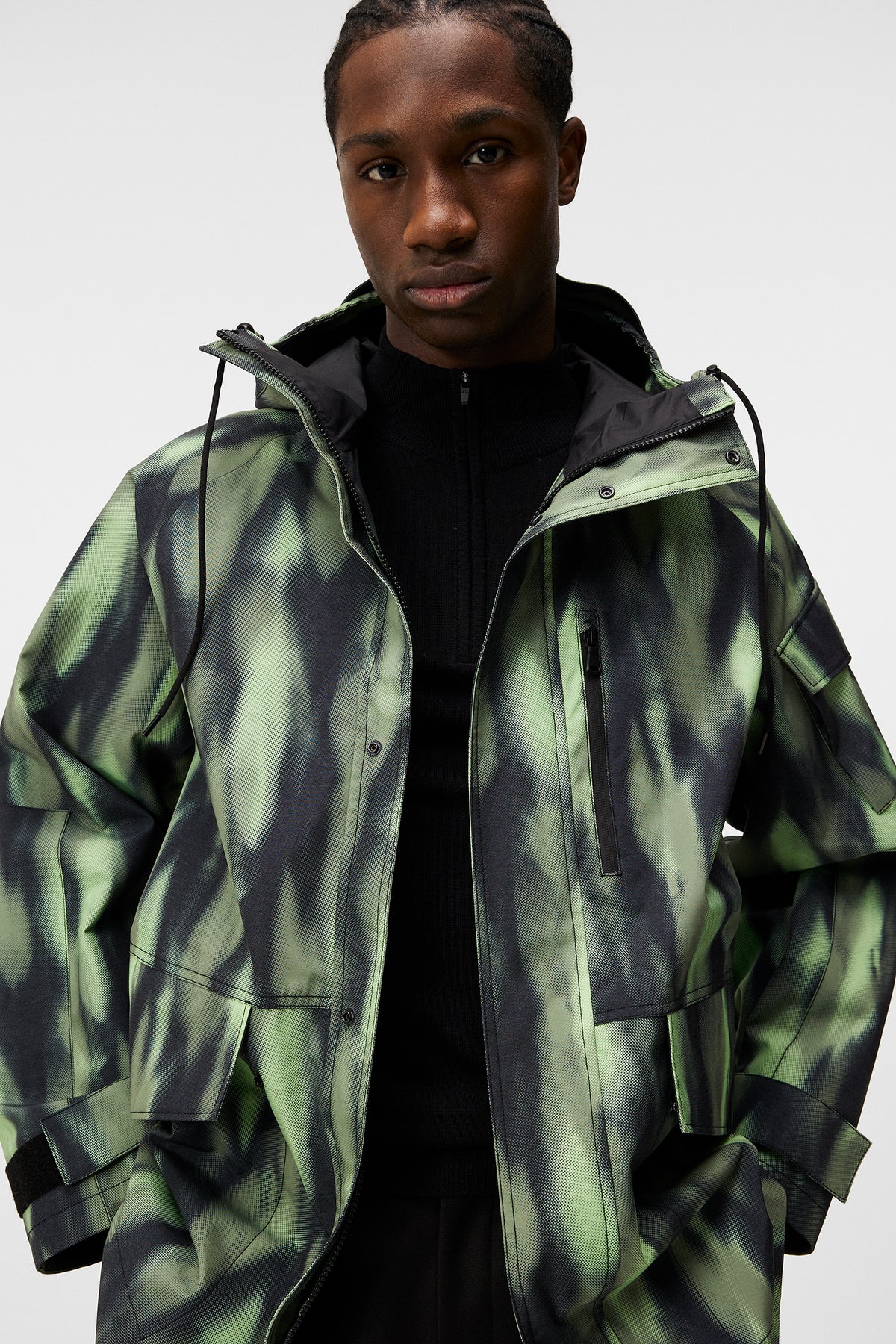 Cadian Printed Jacket / Oil Green