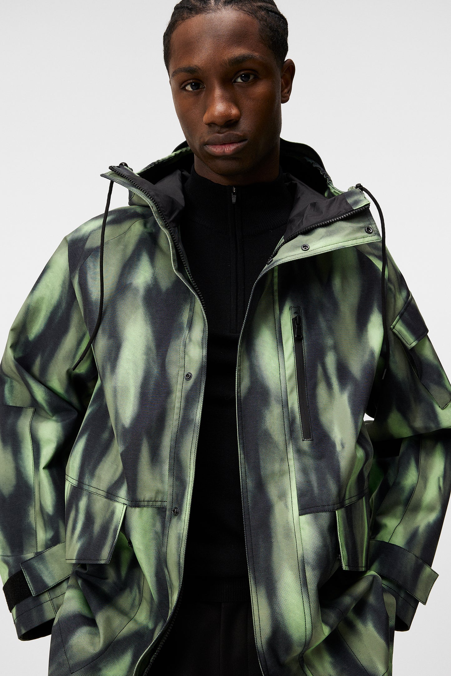 Cadian Printed Jacket / Oil Green