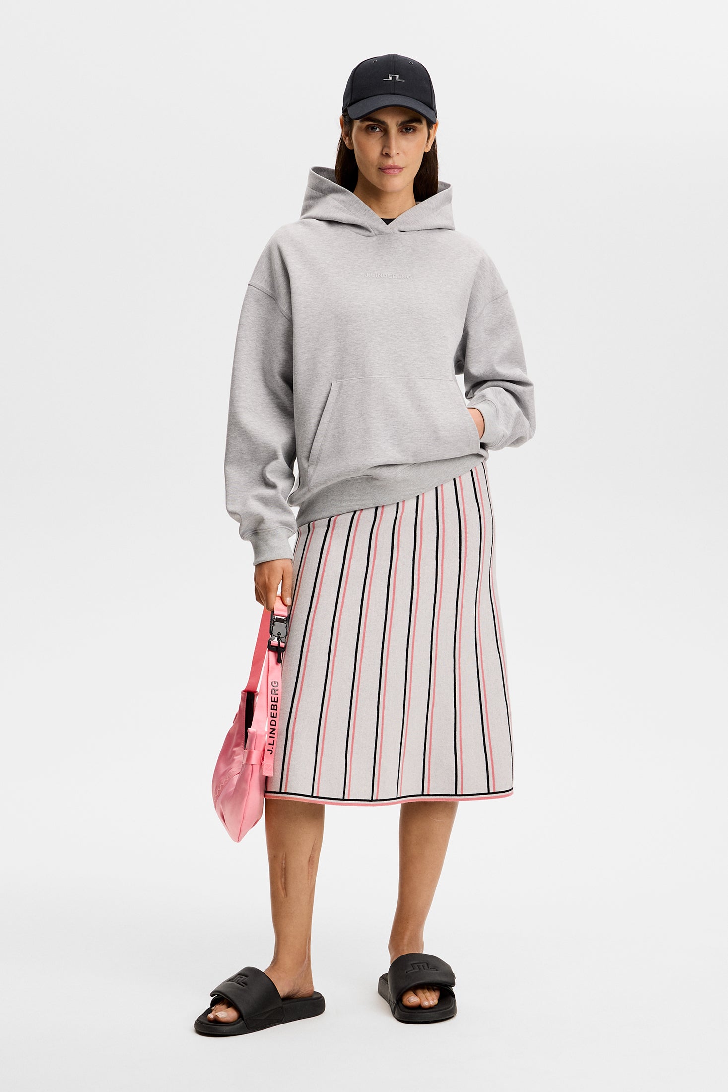 美品♡J. LINDEBERG セットアップ 上Mサイズ/下Sサイズ Nora Knit Midi Skirt / White | J.Lindeberg Official
