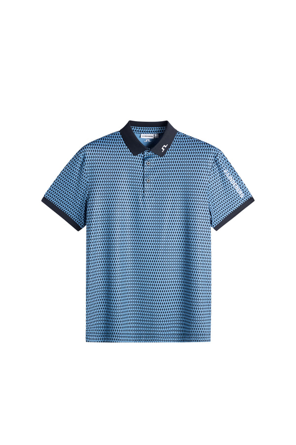 Tour Tech Print Polo / Diamond Riviera Navy S