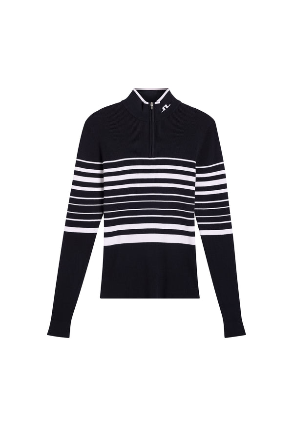 Cheryl Knitted Zip Sweater / JL Navy