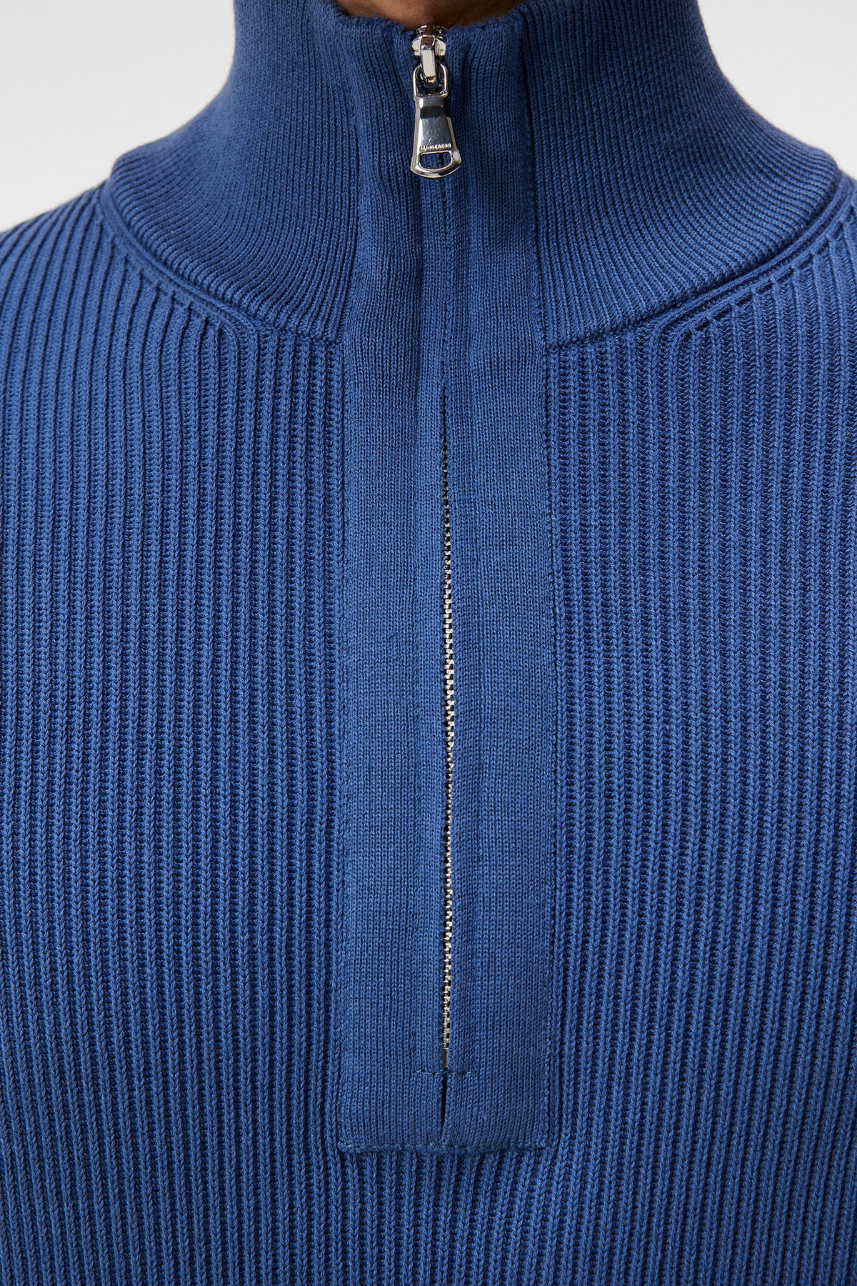 Alex Half Zip Knitted Sweater / Bijou Blue