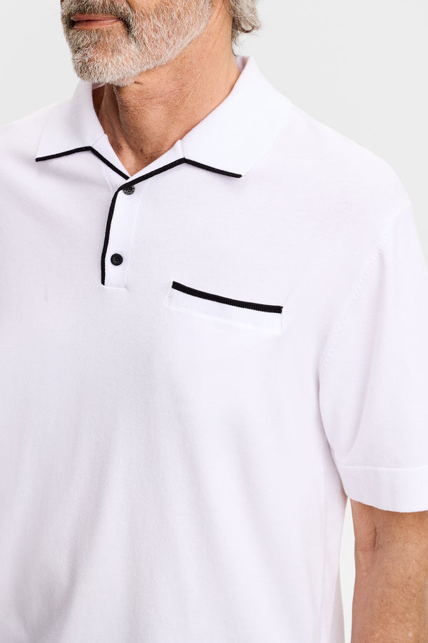30Y Jesper Retro Relaxed Polo / White