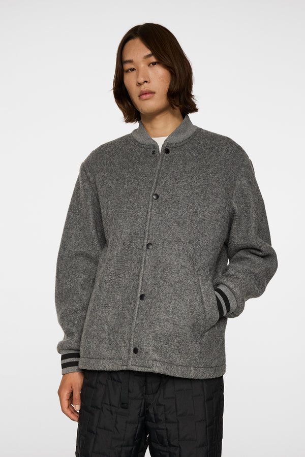 Blane Baseball wool jacket / Medium Grey Melange