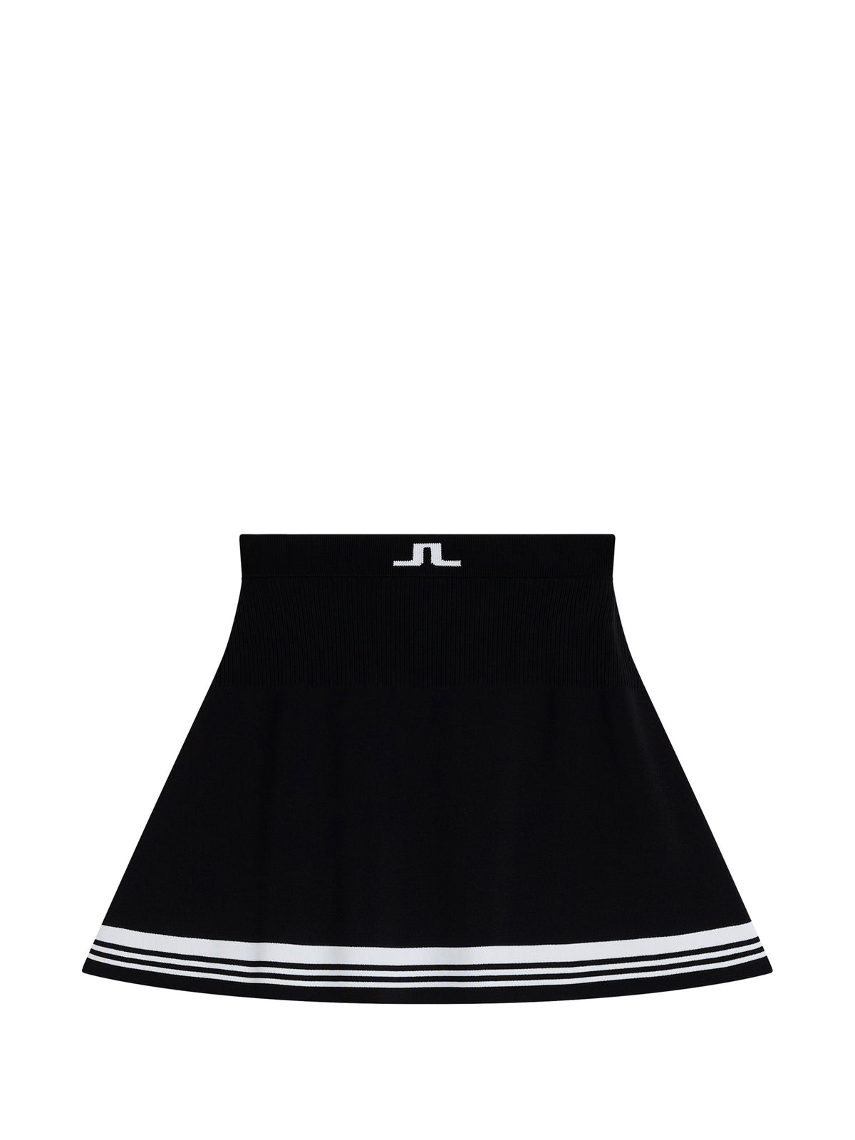 Frida Stripe Knitted Skirt / Black