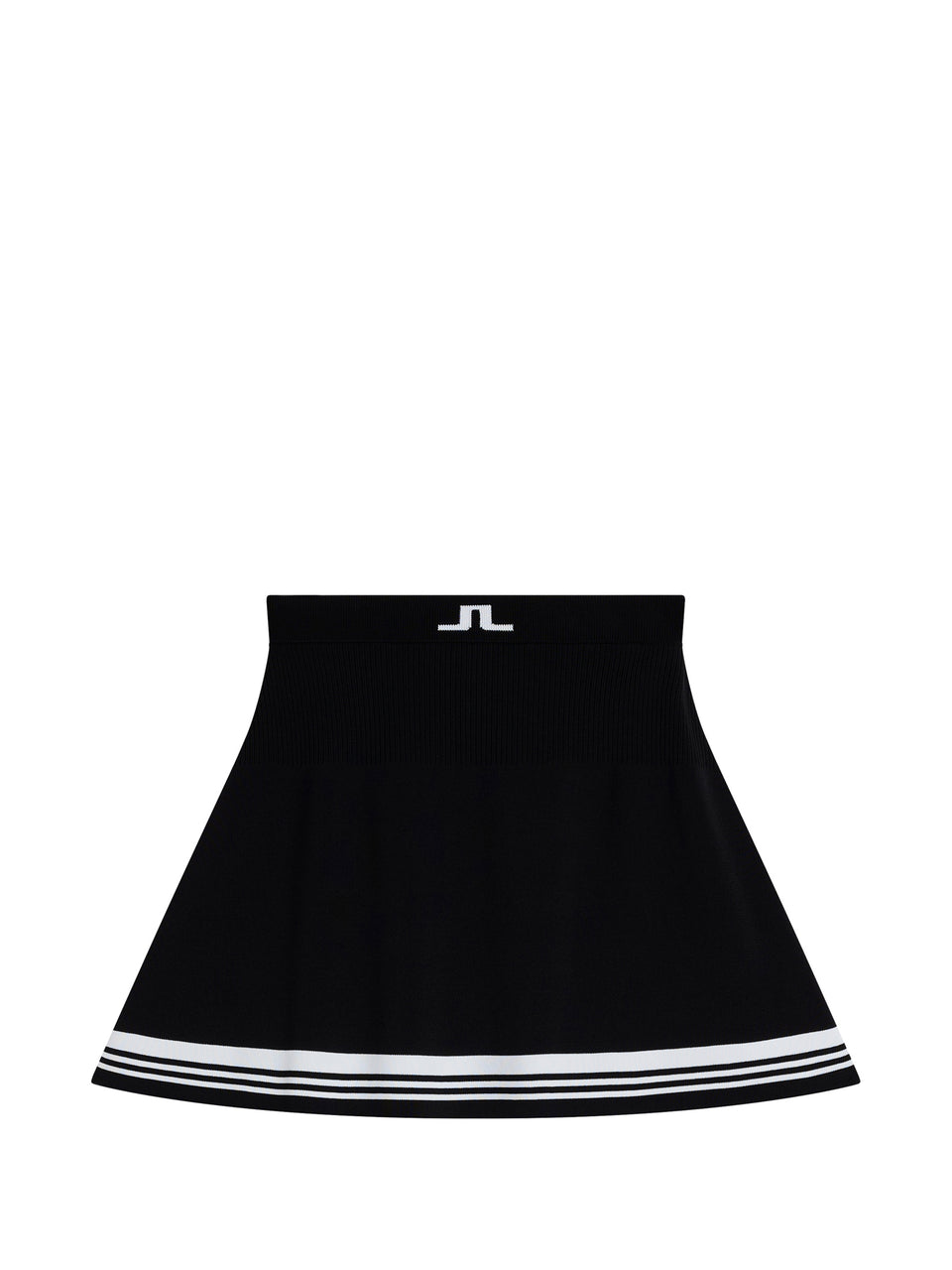 Frida Stripe Knitted Skirt / Black