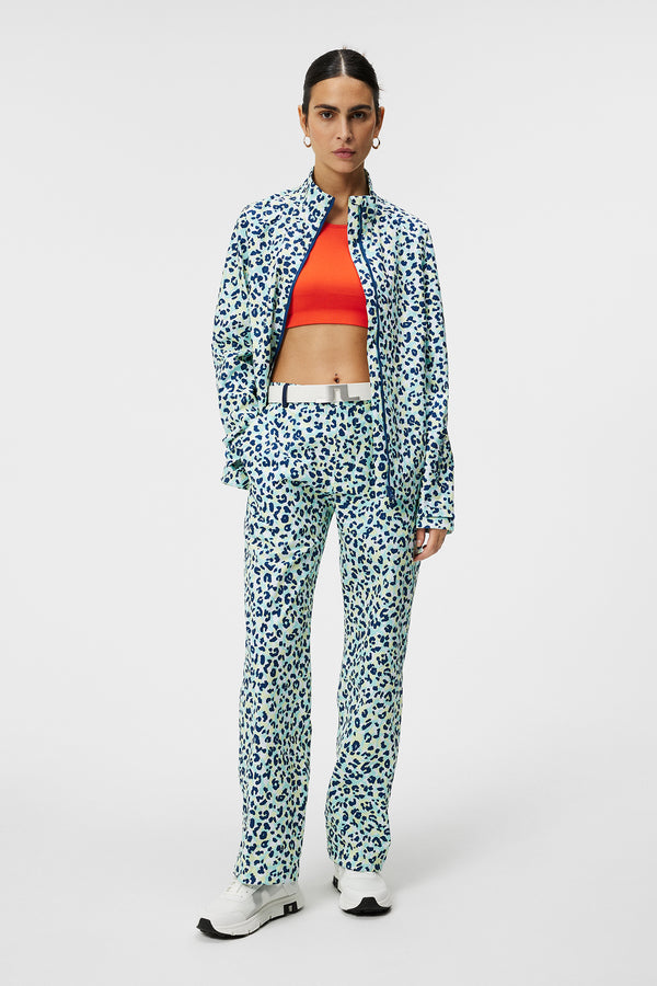 Evertine Rain Jacket Print / Leopard Aruba Blue