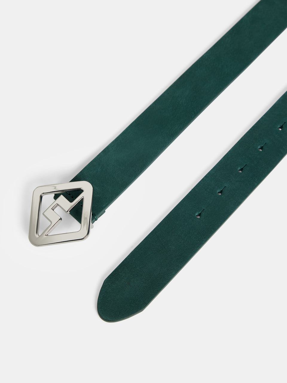 Gary Brushed Leather Belt / Forest Green
