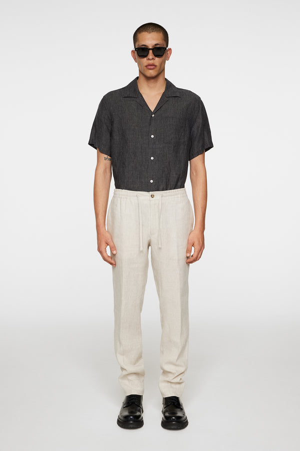 Soren Drape Linen Pants / Moonbeam