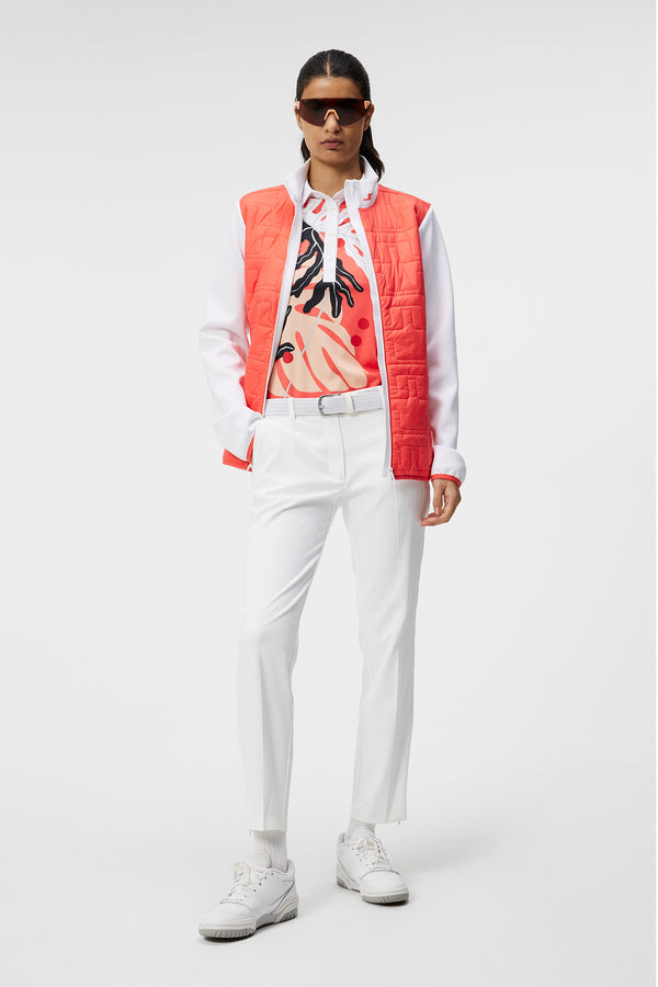 Stefania Hybrid Jacket / Hot Coral