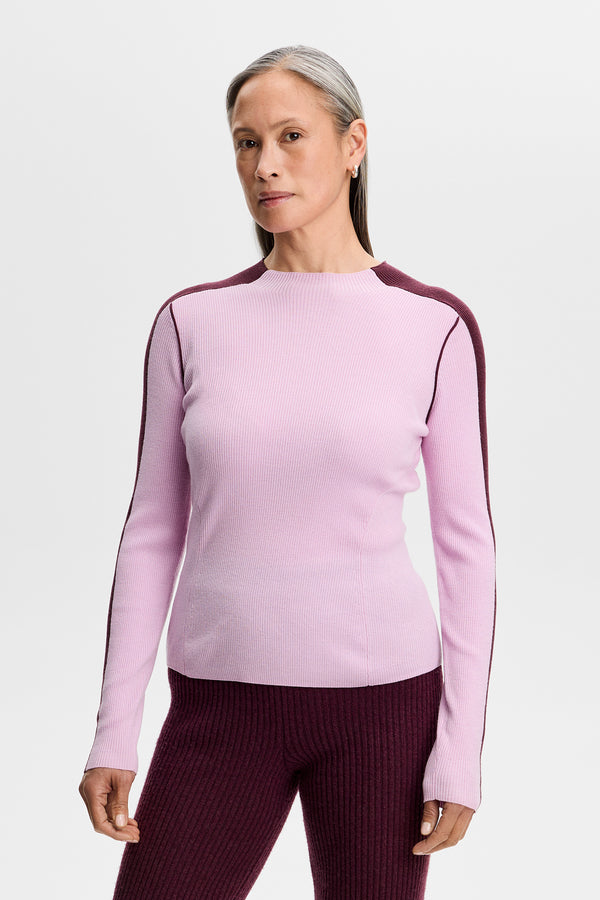 Vale Rib Knit Longsleeve / Orchid Bouquet