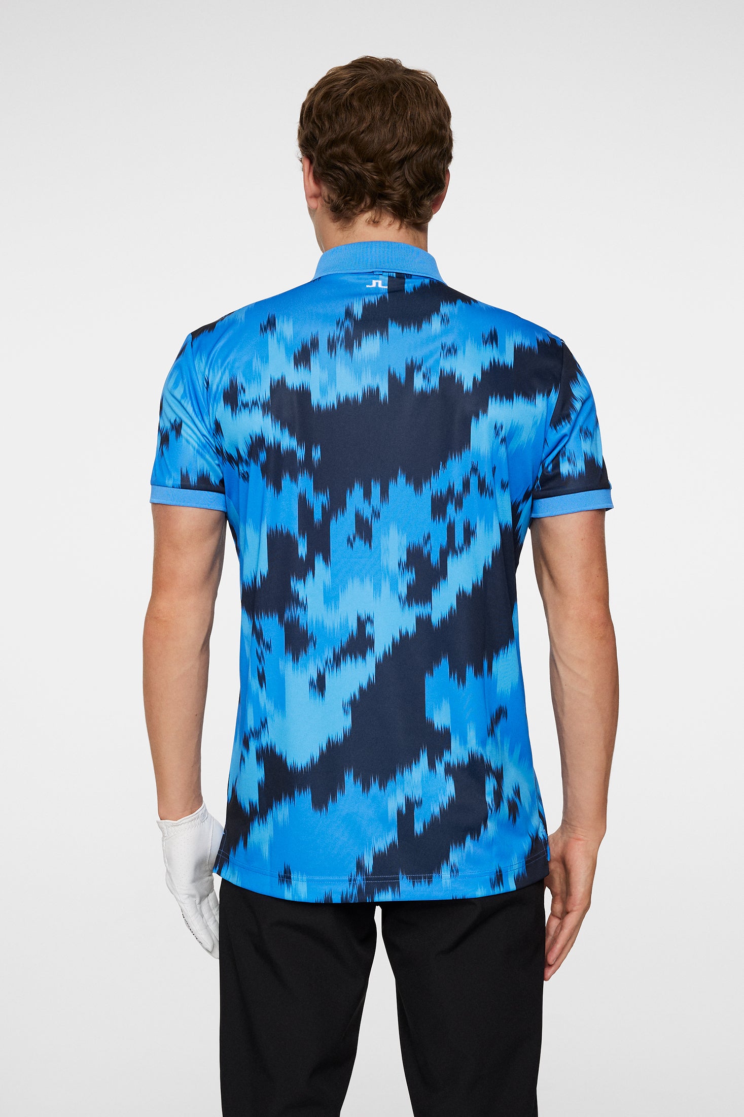 Tour Tech Print Polo / Warp Sonic Blue L – J.Lindeberg EU