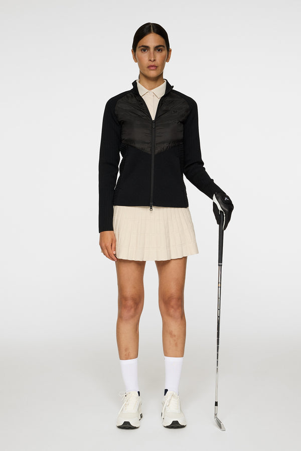 Wendy Tech Knit Zip Sweater / Black