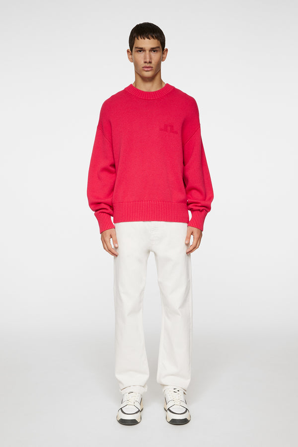 Eddy Cotton Wool Crew Neck / Azalea