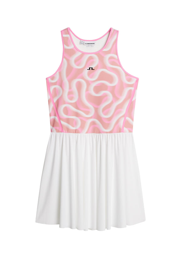 Sabrina Print Dress / Rally Flamingo M